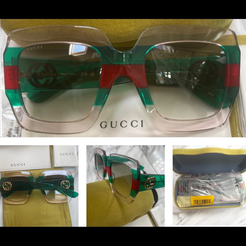 GUCCI MULTI GREEN SUNGLASSES FROM THE URBAN COLLECTION AS SEEN ON J LO & CELEBS - Picture 5 of 16